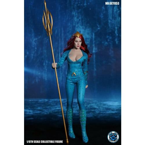 Pre-sale SUPER DUCK SET053 1/6 Scale Blue Water Queen Clothes Fit 12" Female Action Figure Doll Woman Model Body