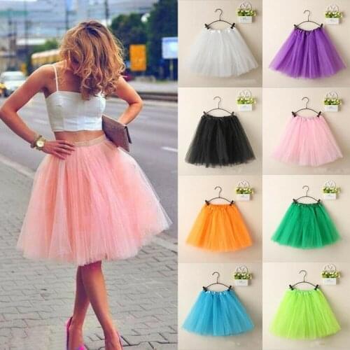 Newest Adult Women Party Costume Petticoat Princess Tulle Tutu Skirt Pettiskirt Jupe Femme