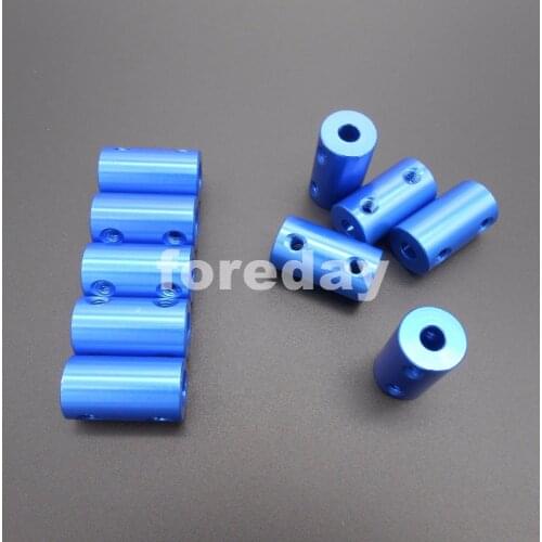 10PCS 5 to 8mm Aluminum alloy L: 25mm Out-Dia:14mm Coupling Coupler BLUE*FD311X10