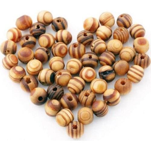 100Pcs 8mm Wooden Loose Beads for DIY Jewelry Necklace Earring Bracelet Craft quemador de incienso