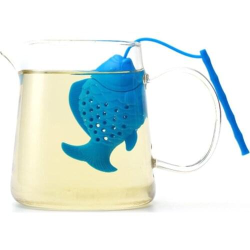 2018 Silicone Fish Shape Tea Infuser Reusable Tea Strainer Green Tea Filter Kitchen Tool Tea Bag