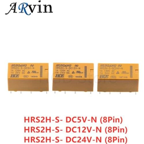 5PCS/Lot Relay HRS2H-S-DC5V-N HRS2H-S-DC12V-N HRS2H-S-DC24V-N 5VDC 12VDC 24VDC 2A 120AVC 8PIN