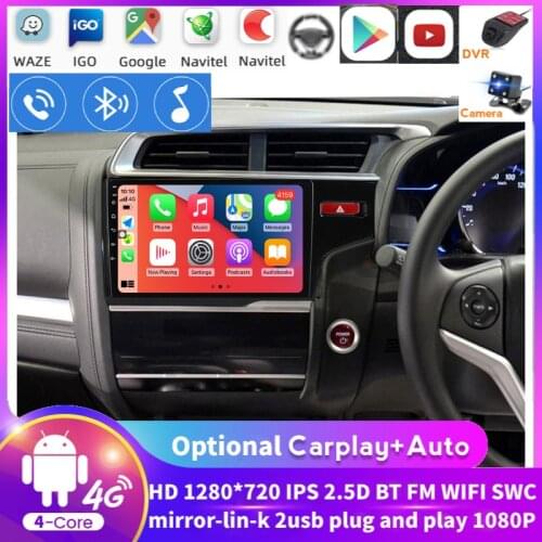Android Car Stereo Radio For HONDA FIT JAZZ RHD 2014-2020 Multimedia 1080P Video Player GPS Navigation DVD SWC Wifi Head Unit