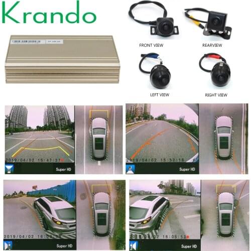 Krando Car 360 Camera Panoramic Birds Eye View Reverse Four-way Driving Recorder Blind Zone Monitoring Starlight Night Vision