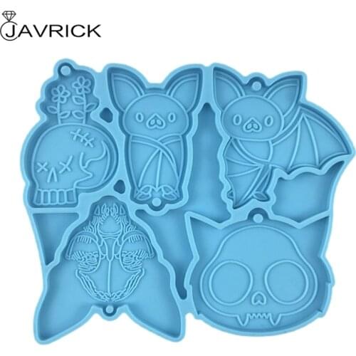 Bat Animal Series Keychain Earrings Epoxy Resin Mold DIY Crafts Dangle Jewelry Necklace Pendant Casting Silicone Mould