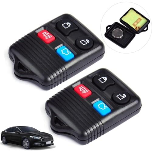 Beler 2PCS 4 Button Remote Keyless Entry Key Fob Shell Case Replacement for Ford Focus Crown Victoria Mercurya Sable CWTWB1U322
