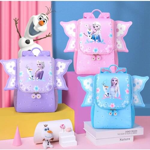 Disney Kids School Bags Kindergarten Girls Lightweight Frozen 2 Toddler Handbag Waterproof Cute Baby Backpack Suitable for 3-7 Y