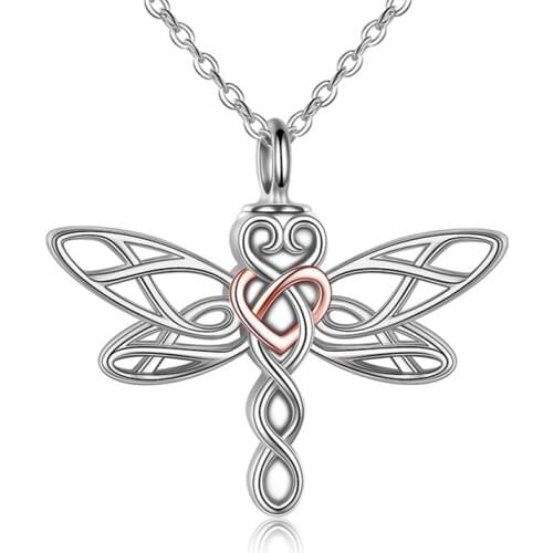 Dragonfly Urn Necklace for Ashes Pendant Urn Ashes Keepsake Necklace Jewelry for women