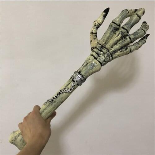 65cm Movie Game Anime 1:1 Scary Skeleton Grab Arm Surprise Action Figure Model Halloween Cosplay Prop PU Weapon Kids Role Gift