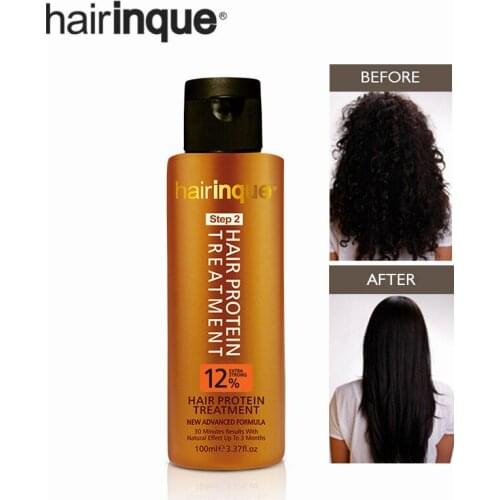 HAIRINQUE 12% Keratin Hair Treatment for Africas Repair Damaged Hair 30 Minutes Make Hair Straightening Smooth Hair Mask 100ML
