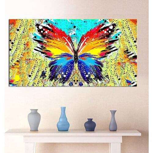 Awakening Beautiful Colorful Butterfly Oil Painting Canvas Poster Print Nordic Decoration Wall Picture for Living Room Modern