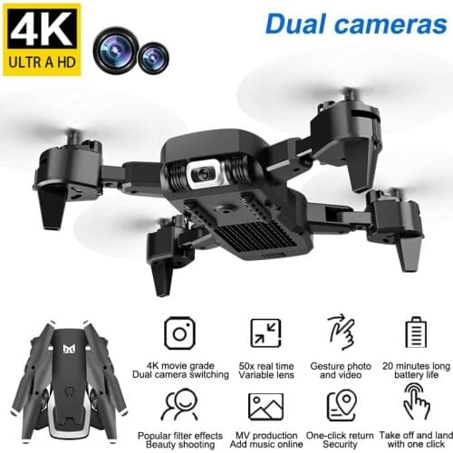 KK6 4K High Definition Aerial Photo Folding Aircraft 360 Degree Rotation Four Axis Mini Remote Control Aerial Photo UAV Toy