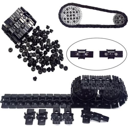 MOC Building Blocks Technical Chain Bricks Parts Caterpillar Track Tank Wheel Compatible 88323 57518 57519 3711 Toys For Kids