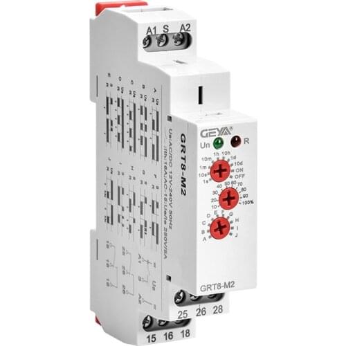 Multifunction Time Relay 16A Din Rail Type 10 Function Adjustable Timer Relays 12V-240V AC DC