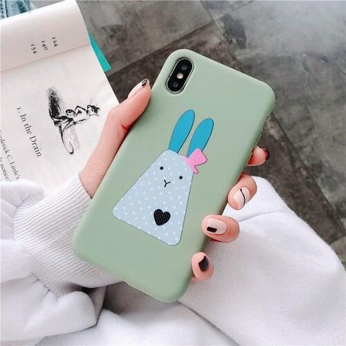 Soft TPU Matte Case For iPhone X Xs X XR XS Max 7 Plus 8 Plus Case Cute Phone Cover For iphone 6 6s Plus 7 8 Matte Animal Cover