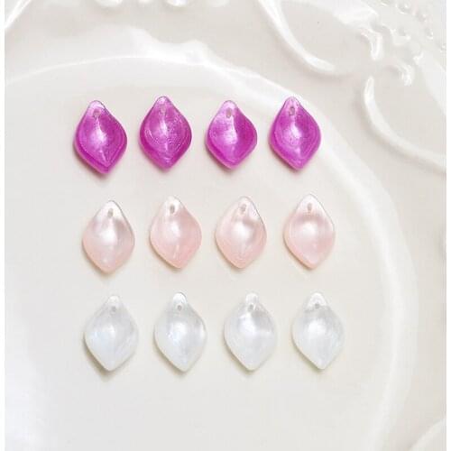 Gentle sweet resin water drop petals ancient wind pendant diy handmade jewelry tassel earrings hair accessories material