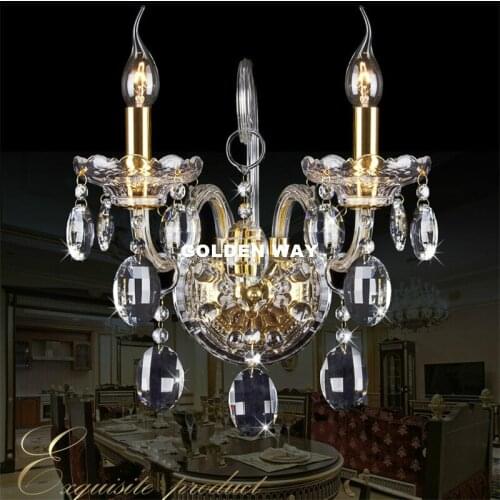 Newly Modern Clear Color Crystal Design Wall Lamp K9 Crystal Wall Lamps Bedroom Headboard Bedside Lamp Wall Sconce Light Fixture