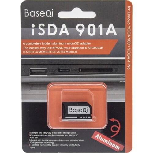 Original BASEQI Aluminum Minidrive Microsd Card Adapter 901A For LENOVO YOGA900/Yoga710/Yoga720/ideapad/Yoga3 Card Drive Adapter