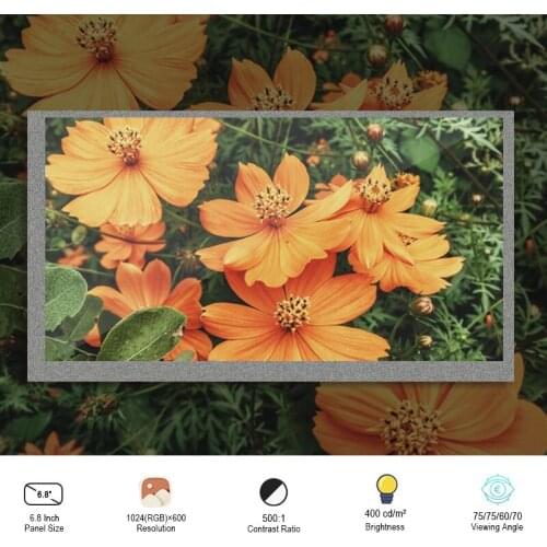 Original TIANMA TM068DDHG01 8 Inch long strip display Resolution 1024*600 SRGB Lcd Module FHD Display Screen LVDS 40 pins FPC