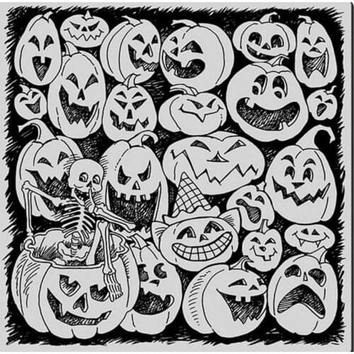 Halloween pumpkin Clear Silicone Stamp / seal for DIY Scrapbooking / Album Decorative Clear Stamp Sheets A125