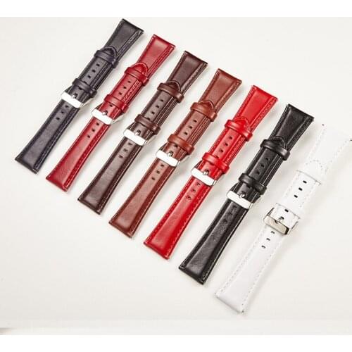 For Samsung Gear S2 S3 for Huawei Leather Strap Quick Release Switch Raw Ear Layer Smart Watch Strap 18mm 20mm 22mm 24mm