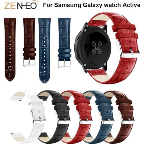 Replace Watchband Crocodile Pattern Band 20mm For Huami Amazift Bip Band For Samsung Galaxy watch Active bands Bracelet Strap