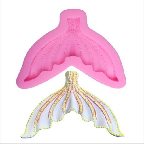 Fish Tail Silicone Forms Soap Mold Cake Forms For Jelly Fish Bakeware Decoration Tools Confectionery Attachments
