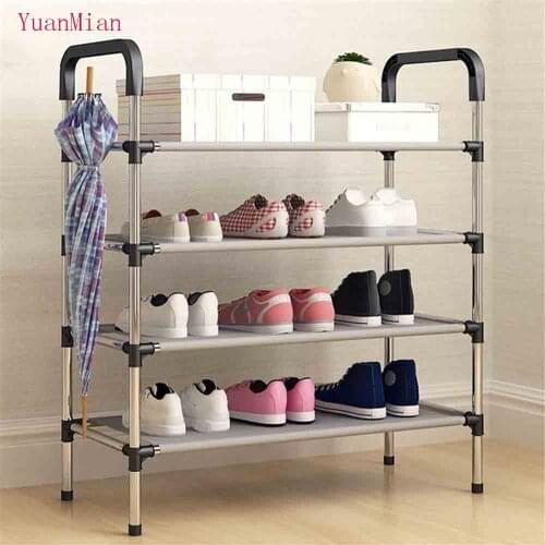 Assembled shoe rack, simple shoe cabinet, home mini trumpet, small space, home