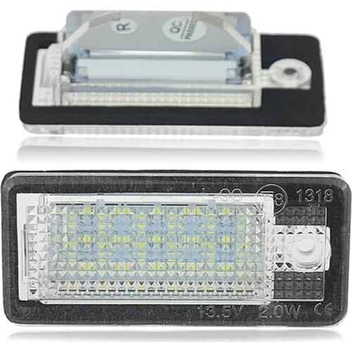 Car LED License Number Plate Light Lamp White for - A3 S3 8P A4 B6 B7 A5 A6 4F Q7 A8 S8 C6 Cabriolet