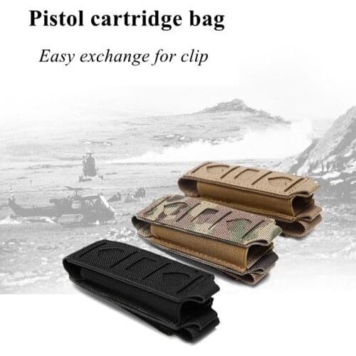 Outdoor Unit Molle Tactical Single Rifle Mag Magazine Pouch Walkie Talkie Bags Rifle Pocket 9mm Cartridge Holder