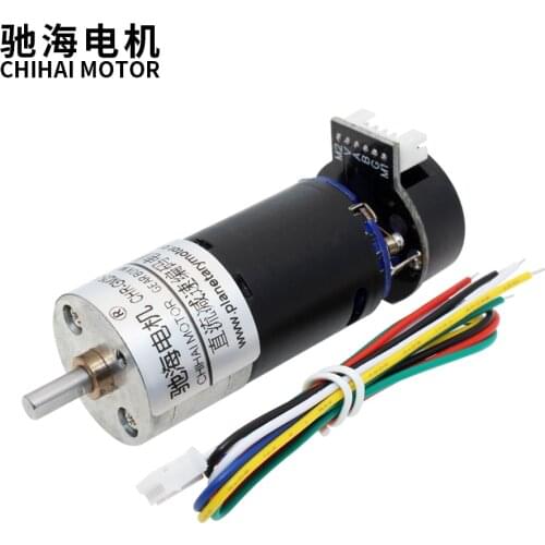 ChiHai Motor CHR-GM25-BK370ABHL high speed Gearbox DC 6v 12v mini dc gear 370 coding motor for WPL 1/16 RC Car B14 B16 B24 B36