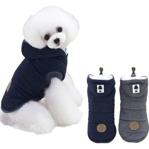 Winter Pet Dog Clothes For Small Dogs Warm Dog Hooded Coat Jackets Chihuahua Pug Outfits Puppy Cat Clothing Pets Outfits