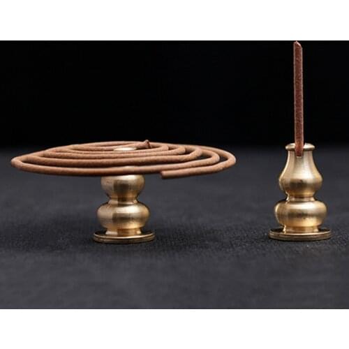 1pc Alloy High 25mm With Incense Plug Copper Incense Holder,Can Be Fixed Incense Sticks And Coil,Portable Incense Burner Censer