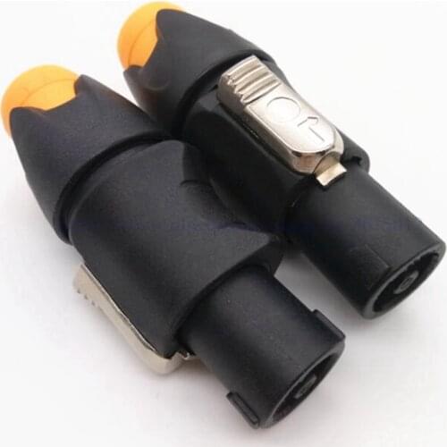 2PCS Speakon Connector Adapter 4 Pole Locking Cable for NL4FC 4-Pole Socket