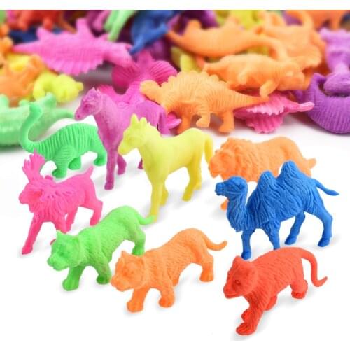 20pcs Magic Water Growing Ocean Creature Dinosaur Bath Education Toys Novelty Sea Life Land Animals Water Expandable Toys Funny
