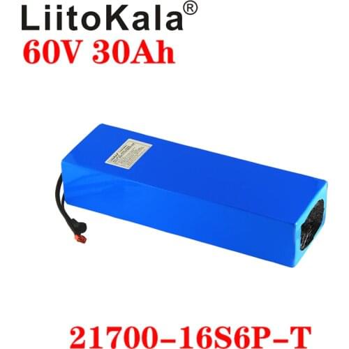 LiitoKala 60V 20ah 35Ah 30Ah 40Ahelectric scooter bateria 60V Electric Bicycle Lithium Battery Scooter 60V 1000W ebike battery
