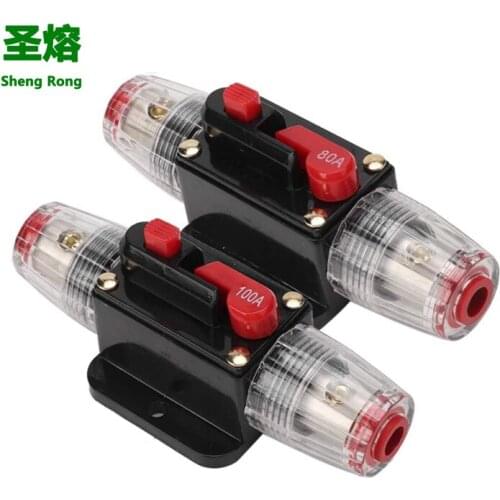 125A 125 Amp Circuit Breaker with Manual Reset Fuse Holder for Car Audio Marine Boat Stereo Switch Inverter Replace Fuses