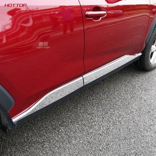 Car Accessories Side Panel Door Body Molding Trim ABS For Toyota RAV4 XA50 2019 2020+ (6PCS Glossy Chrome)