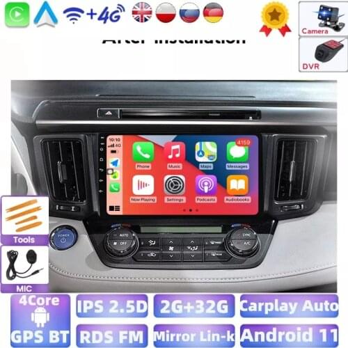 Car Radio 2 Din Android System Multimedia Dvd Player Autoradio Stereo For Toyota RAV4 2013-2018 Navigation GPS Carplay WiFi BT