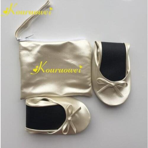 Free shipping! Promotion gift women fold up ballerina style flats foldable ballet shoes cheap price