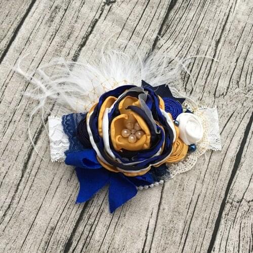 Free Shipping Dupioni Silk Flower Girl Headband Kids Hair Accessories Photo Prop