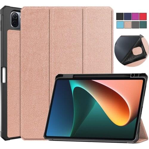 Case for Xiaomi MiPad5 11 inch MiPad 5 Pro Case with Pen Holder 2021 Soft TPU Magnetic Smart Funda for Mi Pad 5 Pro Cover Tablet