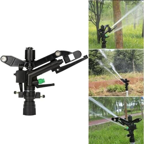 Black Garden Sprinkler Lawn Woods Farmland 1inch Connector Impact Water Irrigation Sprinkler System Sprinkler P4S1