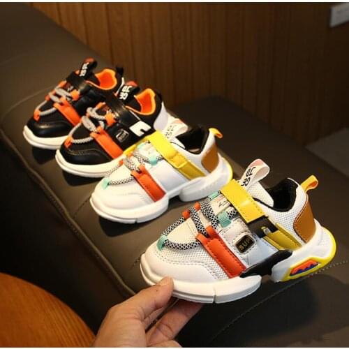 Spring Autumn Children Shoes Boys Girls Sports Shoes Fashion Brand Casual Breathable Outdoor Kids Sneakers Boys Running Shoes