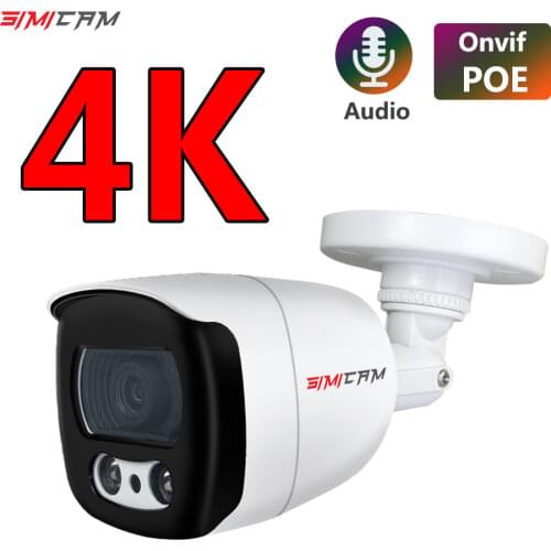 8MP 4K PoE Camera IP Security Video Surveillance 3840 x 2160 Outdoor/Indoor IP66 Waterproof Work With NVR 4MP 5MP 4K For Option
