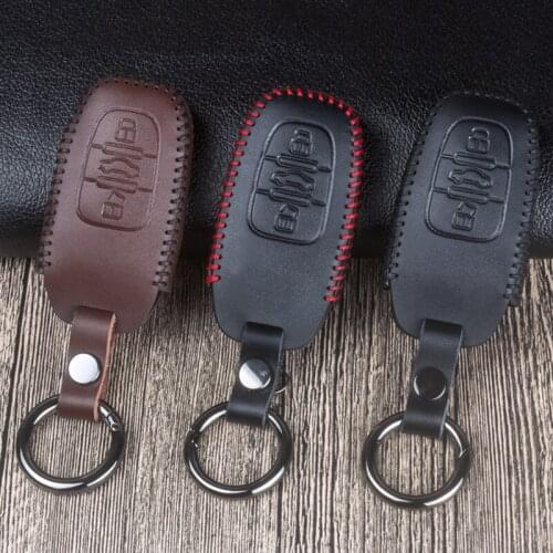 Leather Car Key Case Cover For Audi A3 A4 A4L B5 B6 B7 B8 A1 A5 A6 A6L C5 C6 Q3 Q5 Q7 S5 S3 RS3 TT A7 8S A8 QT S48W 4M TTS RS 8L