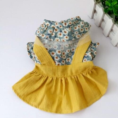 Summer Pet Cat Dog Dress Puppy Skirt Princess Costumes Girl Dog Clothes Yorkshire Pomeranian Shih Tzu Poodle Bichon Clothing XS