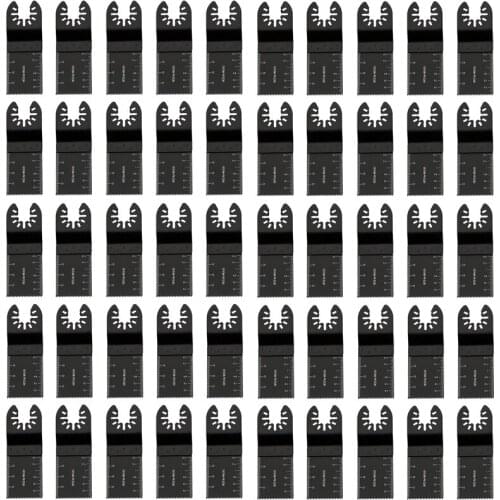 50Pcs Multitool Oscillating Saw Blade Fit Quick Release Saw for Dewalt Fein Multimaster Dremel Renovator Cutting Wood