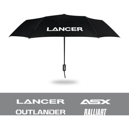 Fashion Automatic Folding Windproof Umbrella For Mitsubishi Lancer 10 3 9 EX Outlander 3 ASX Ralliart Car Auto Accessories