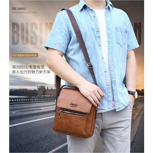 MENS Bag 2019 New Style Mens Shoulder Bag Hand Shoulder Bag Pu Soft Leather Verticle Backpack iPad Bag